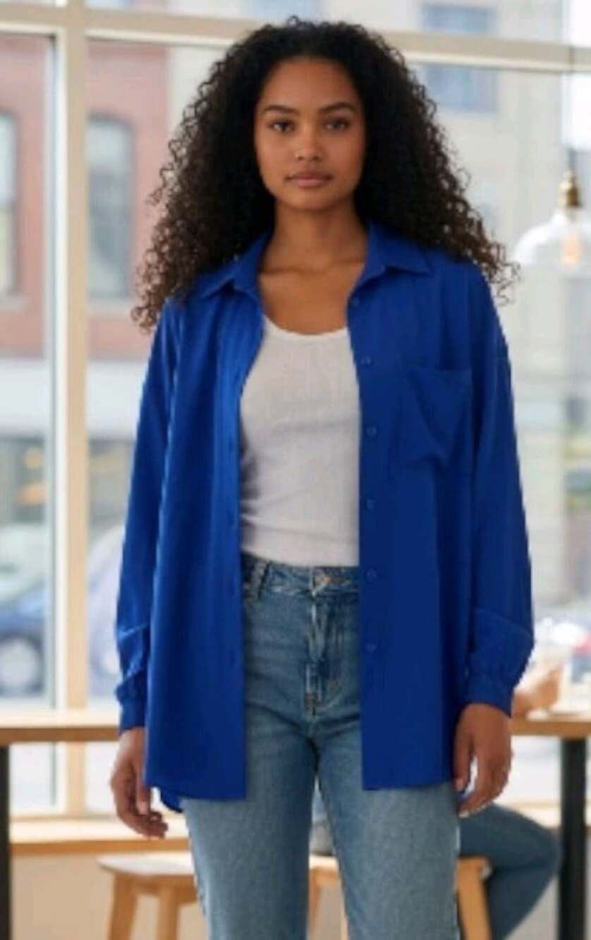 $130 Nike 24.7 PerfectStretch Women's Dri-FIT Oversized Shirt XL  X-Large D30
